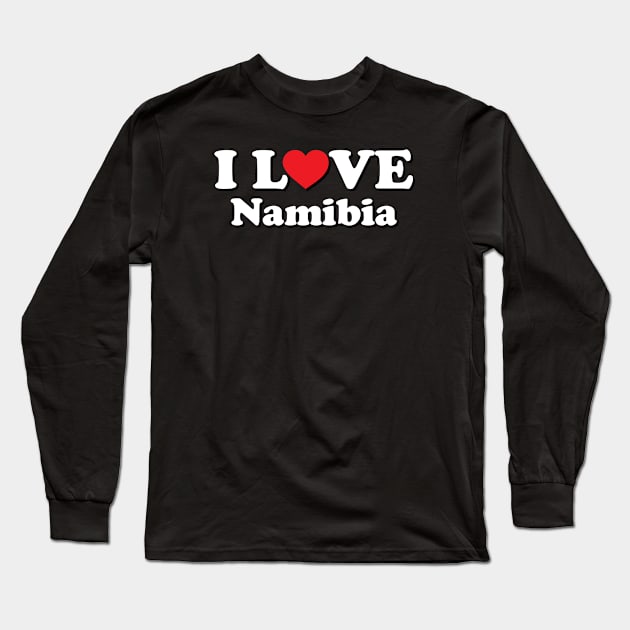 I Love Namibia Long Sleeve T-Shirt by Ericokore